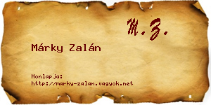 Márky Zalán névjegykártya