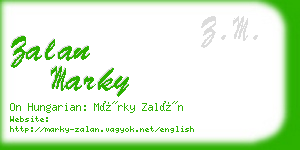 zalan marky business card